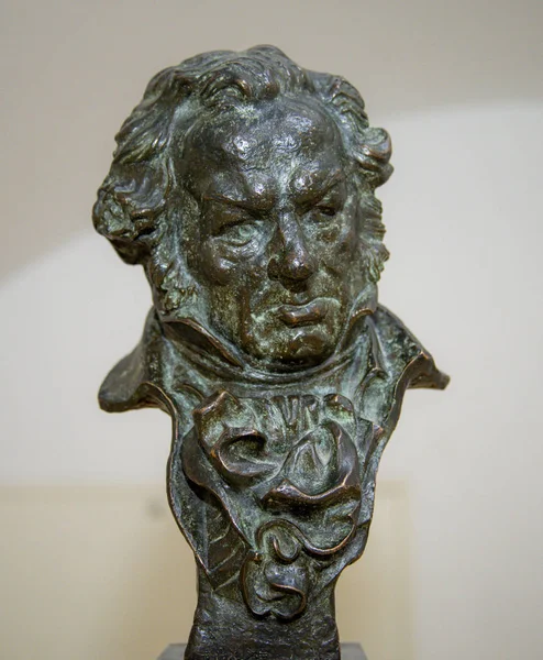 Busto de Francisco de Goya feito em bronze — Fotografia de Stock