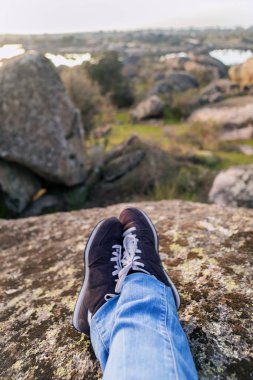 Barruecos doğal alanında günbatımı