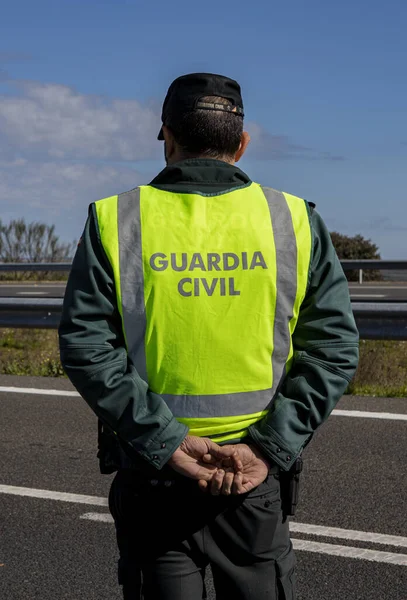 Guardia Civil España Tráfico Una Carretera Fotos de stock libres de derechos