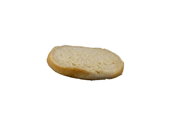 Hamburger Ekmeğinin Altı Beyaz Arkaplanlı — Stok fotoğraf