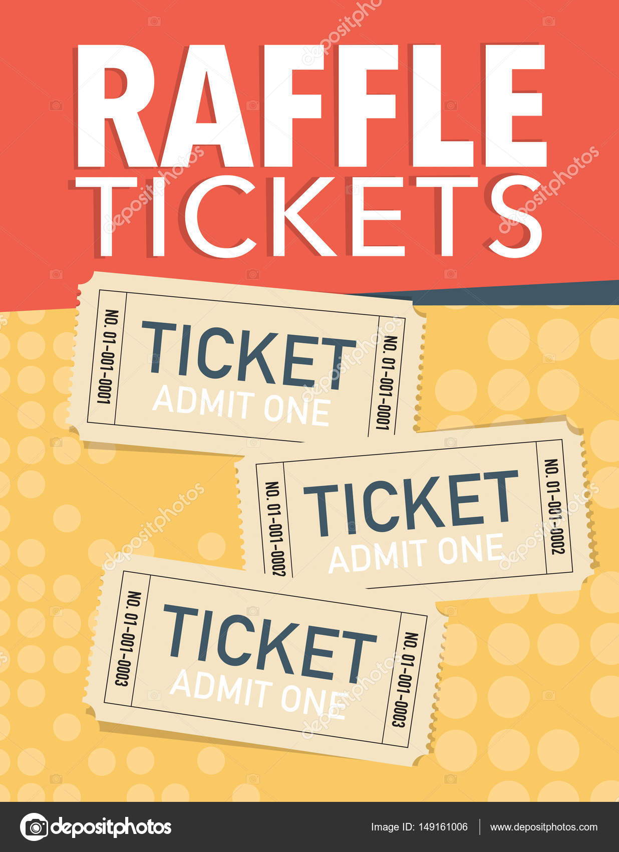 Raffle tickets poster Stock Vector Image by ©rmackayphoto #22 Inside Free Raffle Flyer Template