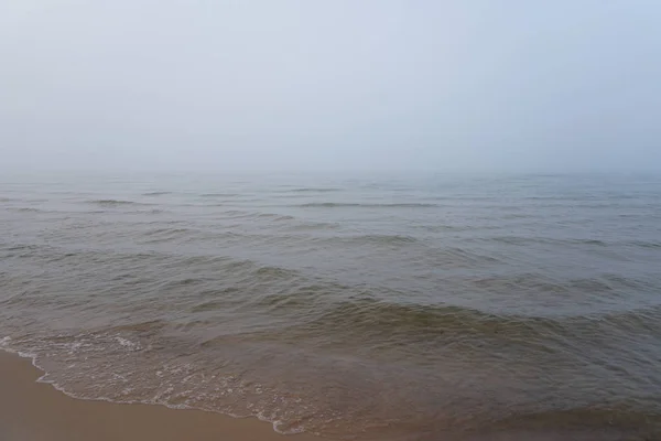 Fog Beach November Morning — Stock Photo, Image