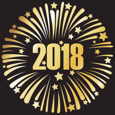 mutlu yeni yıl 2018 altın 2