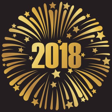 mutlu yeni yıl 2018 altın