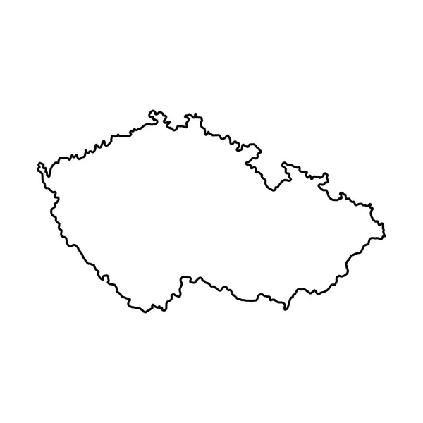 Mapa en blanco de la República Checa — Vector de stock