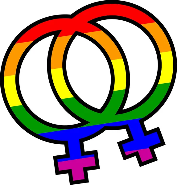 Gay pride ji a její symbol — Stockový vektor