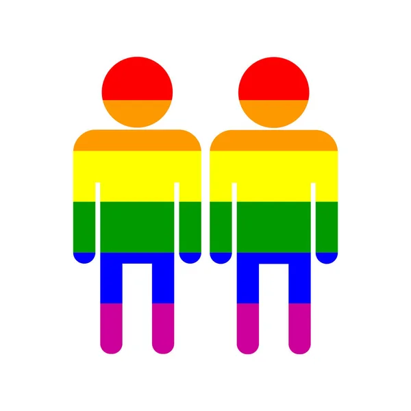 Gay pride him and him symbol — Stock Vector