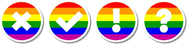 Gay desfile verificação marcas definido —  Vetores de Stock