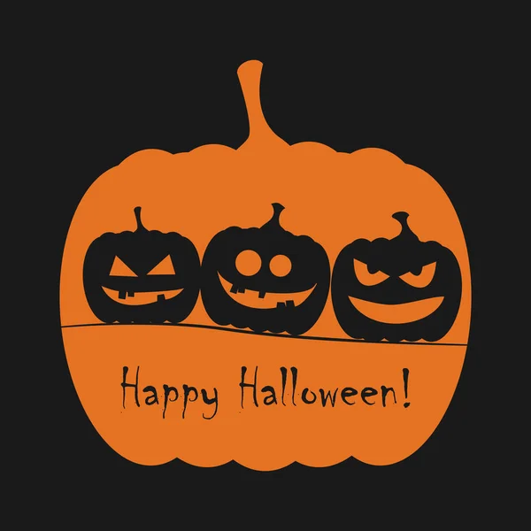 Buon biglietto di auguri di Halloween — Vettoriale Stock