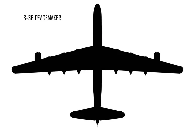 Convair B-36 Silhouette del pacificatore Grafiche Vettoriali