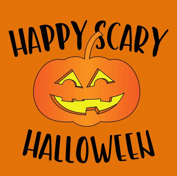 Feliz tarjeta de felicitación de Halloween miedo — Archivo Imágenes Vectoriales