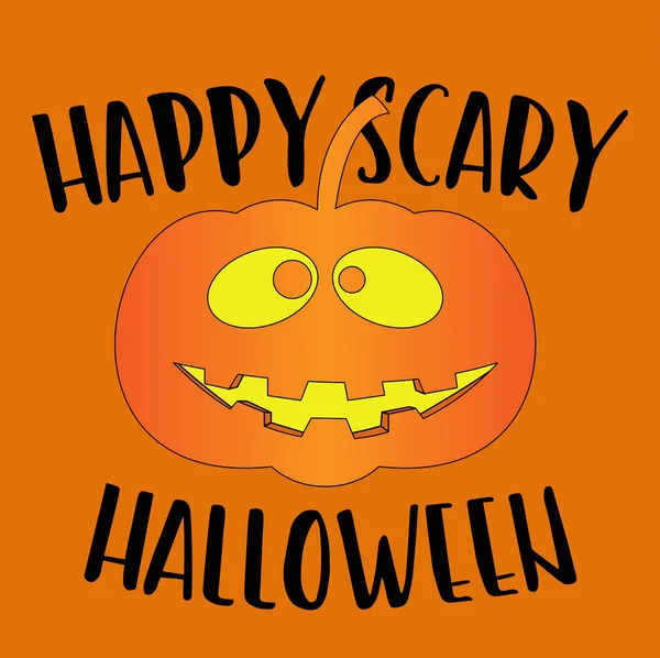 Feliz tarjeta de felicitación de Halloween miedo — Archivo Imágenes Vectoriales