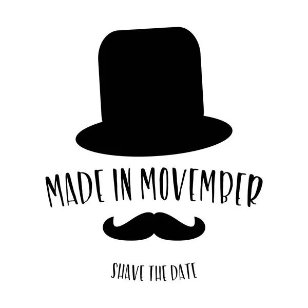 Movember rasieren das Datumsposter — Stockvektor