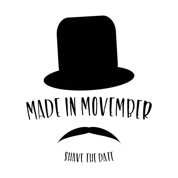 Movember rasieren das Datumsposter — Stockvektor