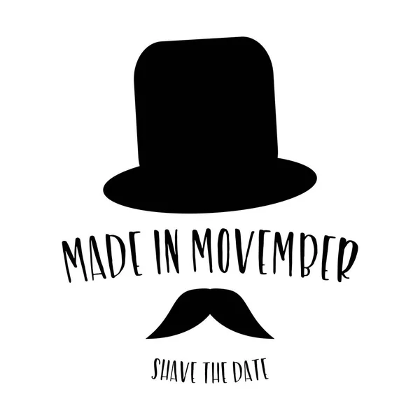 Affiche Movember Shave The Date — Image vectorielle