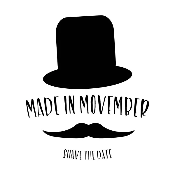 Affiche Movember Shave The Date — Image vectorielle