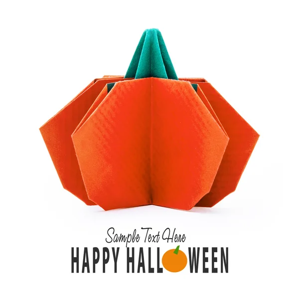 Origami paper pumpkin — Stock Photo, Image