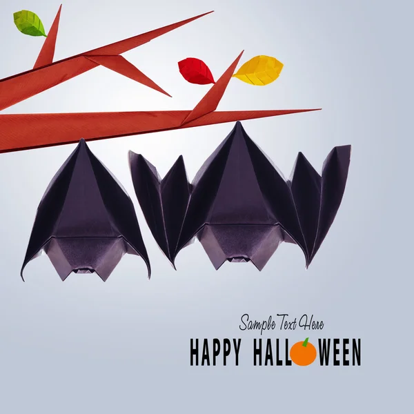 Origami hanging bats — Stock Photo, Image