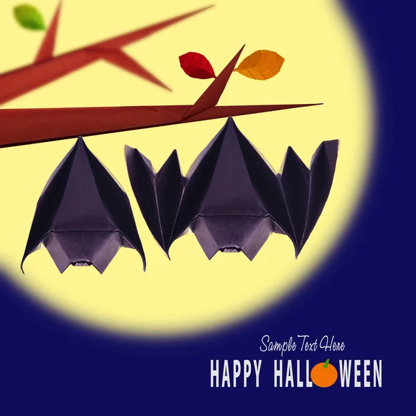 Origami hanging bats — Stock Photo, Image