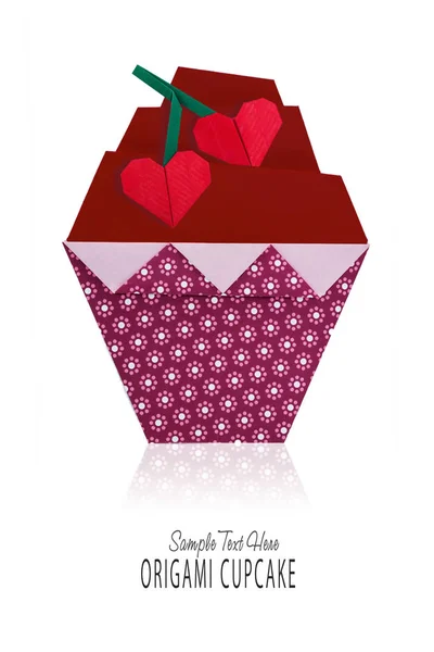 Origami sztuka cupcake — Zdjęcie stockowe
