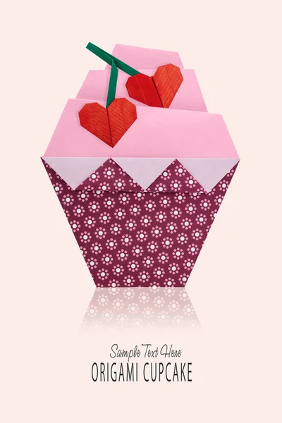 Origami arte cupcake — Fotografia de Stock