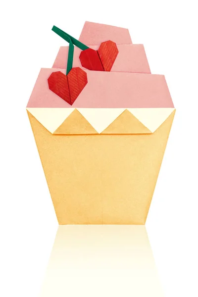 折り紙アート カップケーキ — ストック写真