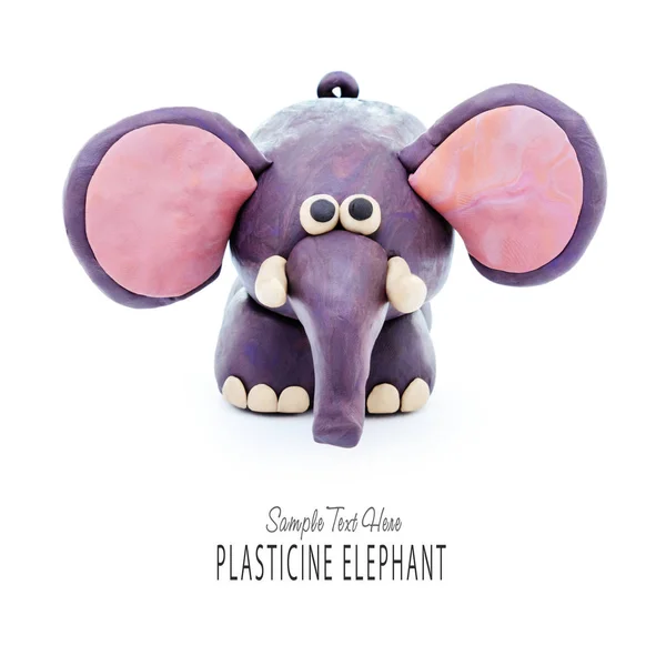Plastilina tecknad elefant — Stockfoto