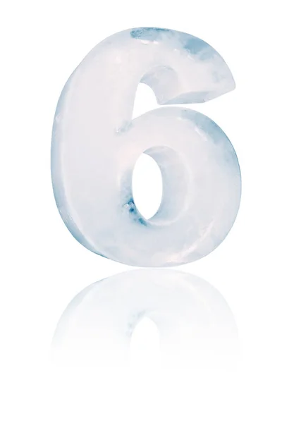 Ice number six illustration — Stock Photo, Image