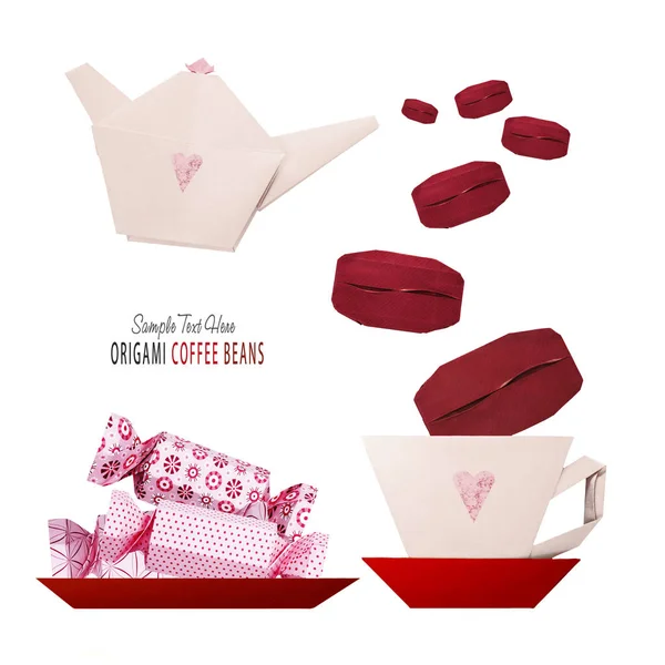Origami de café et de bonbons — Photo