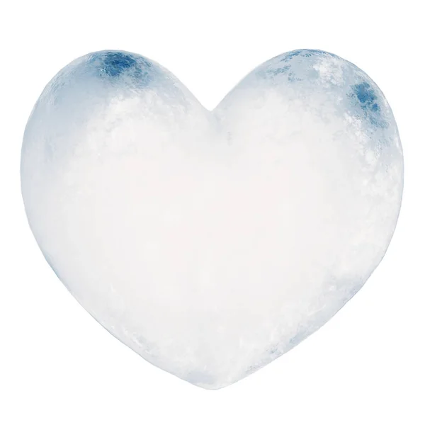 3D ілюстрація серце льоду на сірий — стокове фото