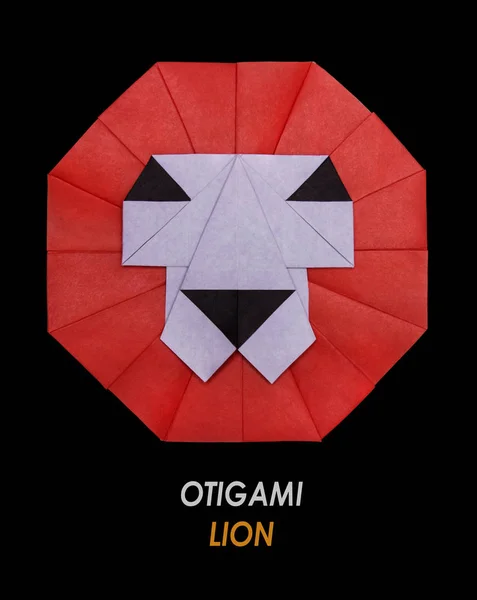 Origami Leeuw hoofd — Stockfoto