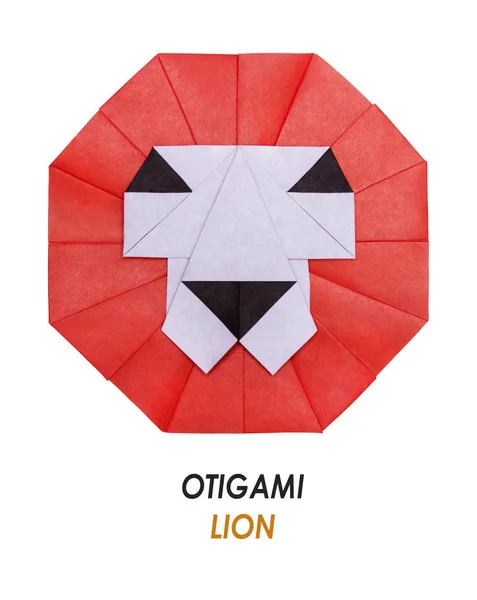 Origami lion head — Stock Photo, Image