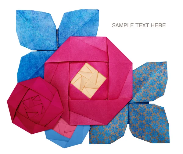 Origami rosa de papel rosa — Foto de Stock