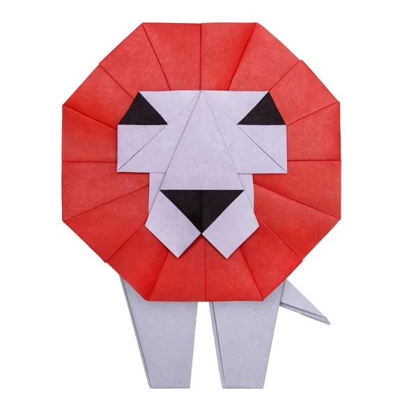 Origami lejonhuvud — Stockfoto
