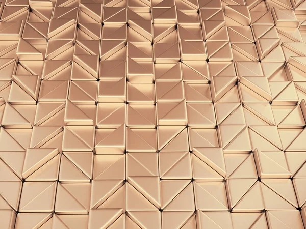 3D illustrtion abstraktní geometrické růžové zlaté pozadí — Stock fotografie