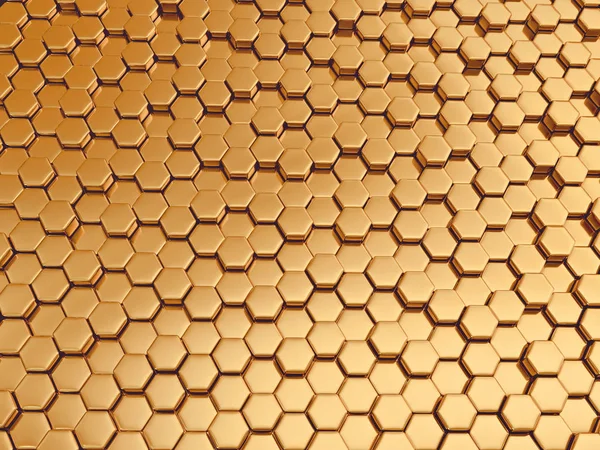 Rendering abstract metallic gold nano background — Stock Photo, Image