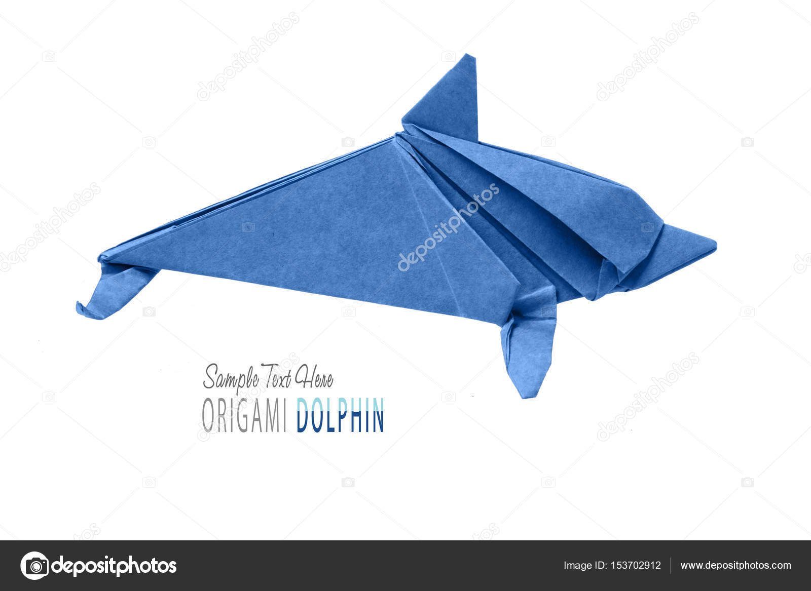 Delphin Origami Papier Stockfoto Mandrixta 153702912