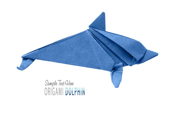 Дельфин оригами из бумаги — стоковое фото