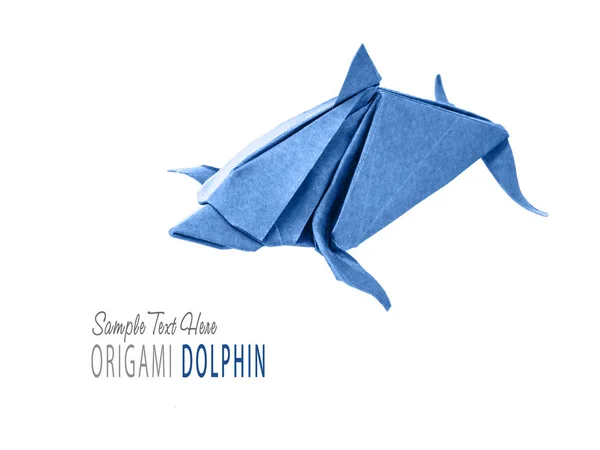 Dolphin origami of paper — Stock Photo, Image