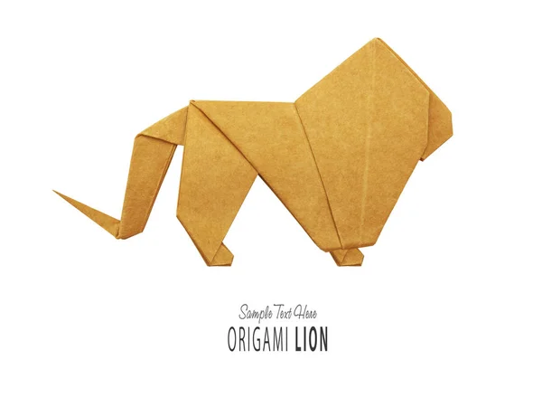 Origami re leone — Foto Stock