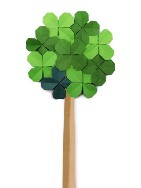 Origami kağıt ağaç