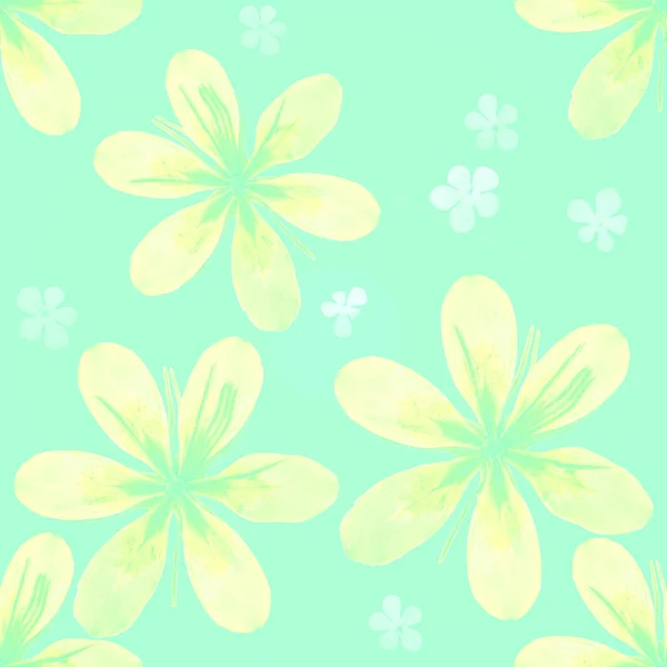 Yellow flowers pattern — Stock Photo, Image