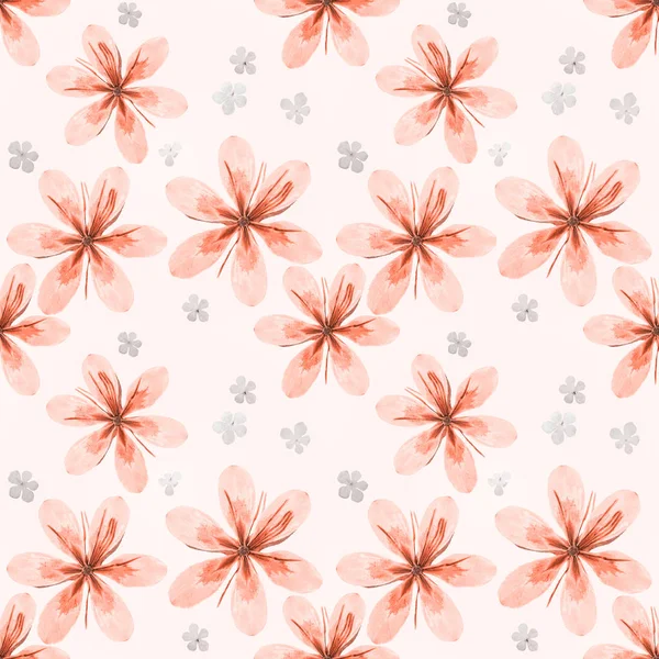 Pink flowers pattern — Stock Photo, Image