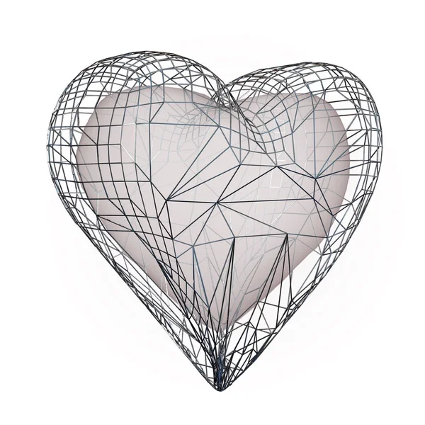 3D-рендерінг серця — стокове фото