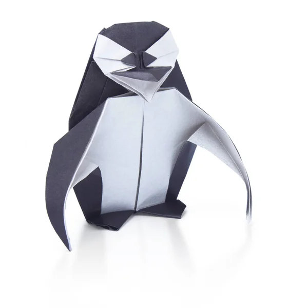 Penguin origami paper — Stock Photo, Image