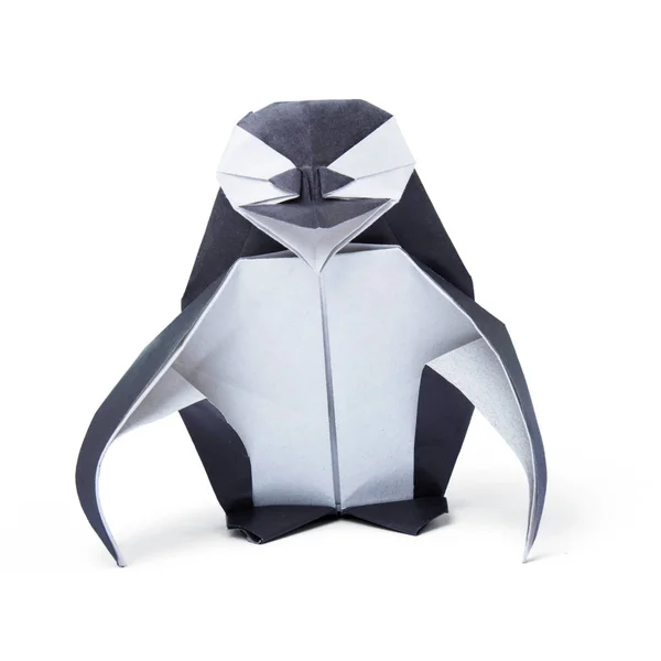 Papel de origami de pinguim — Fotografia de Stock