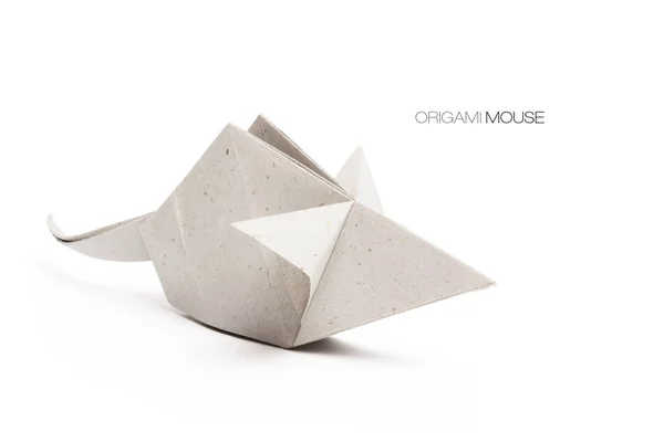 Origami mouse gray — Stock Photo, Image