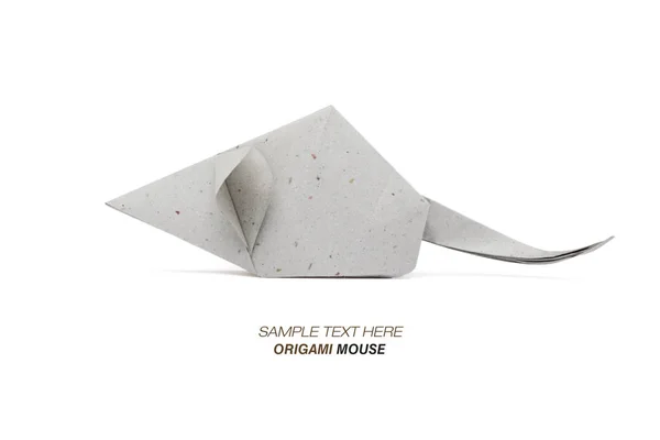 Origami cinza rato — Fotografia de Stock