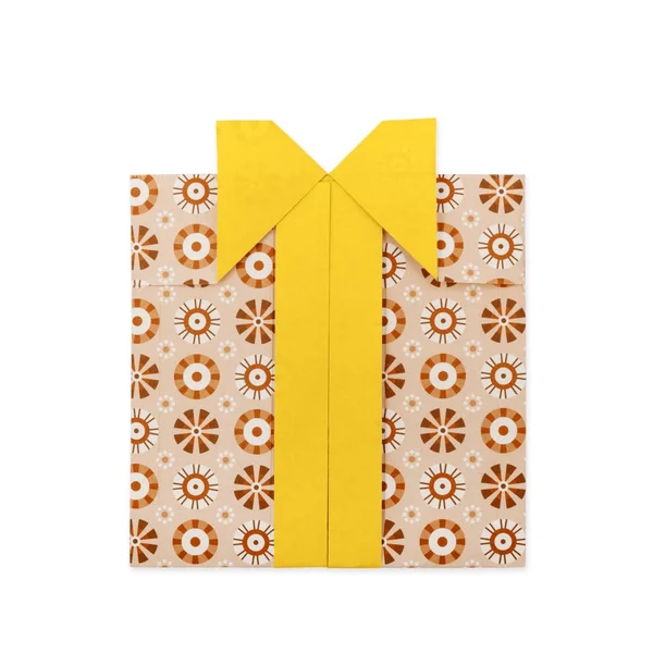 Origami paper present box — Stock Photo, Image