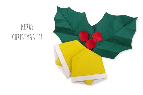 Origami sinos de Natal — Fotografia de Stock